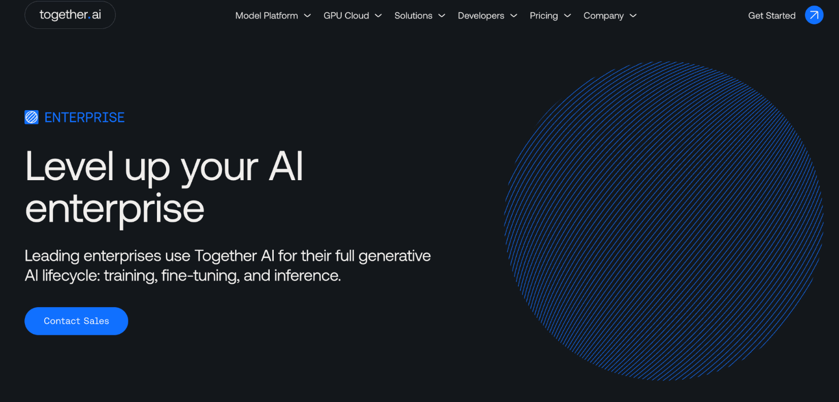 Together AI Enterprise Page